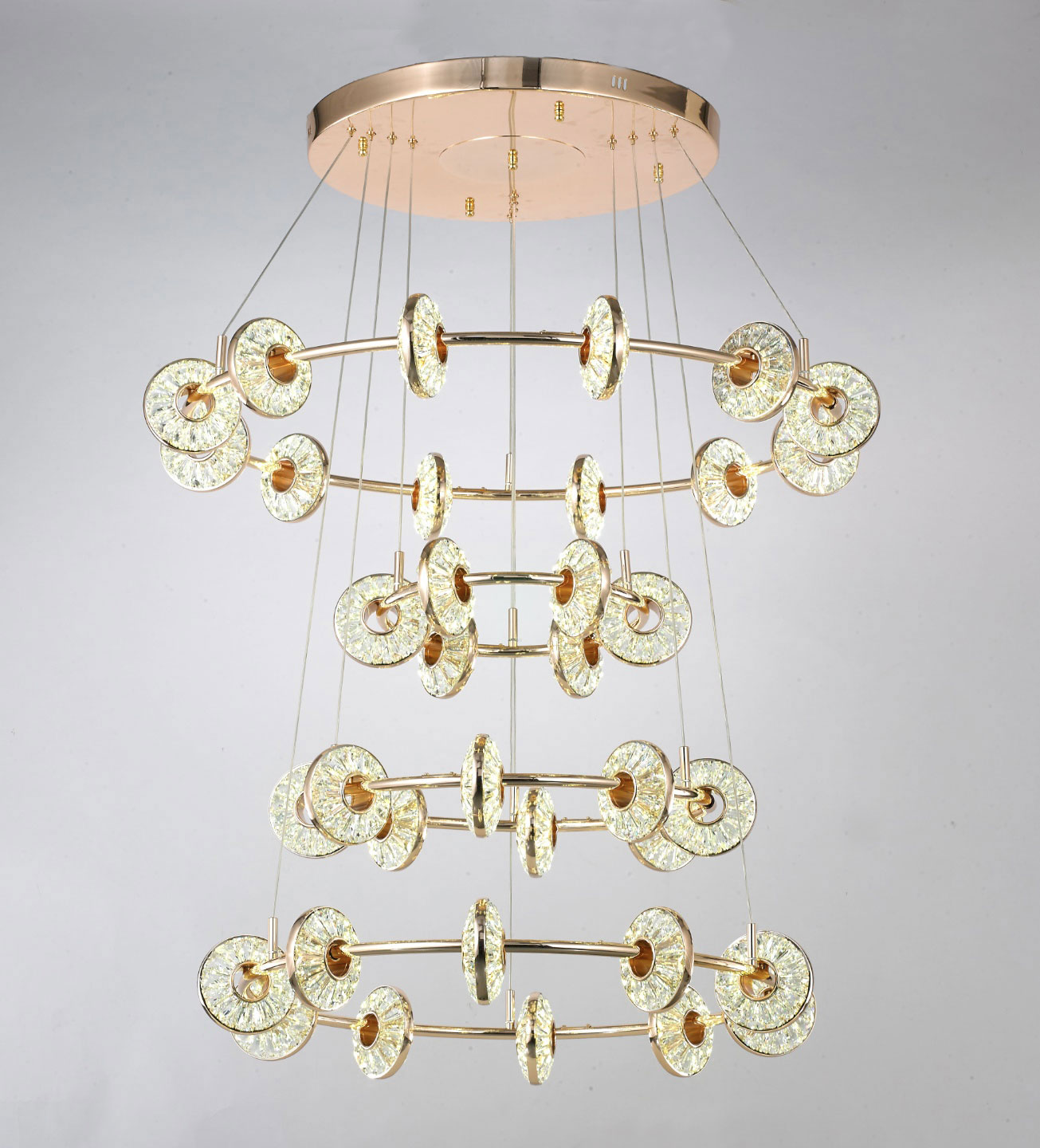 스톤 4단 36등 (원형) 크리스탈